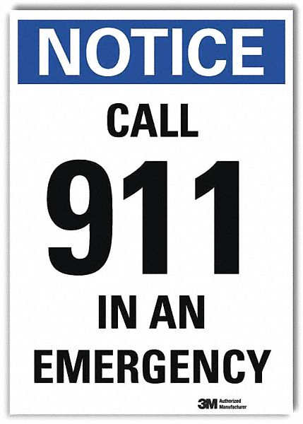 Notice Sign 7inx5in Reflective Sheeting