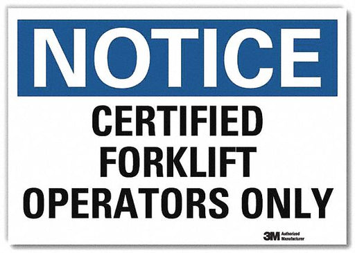 Notice Sign 10 in x 14 in Rflct Sheeting