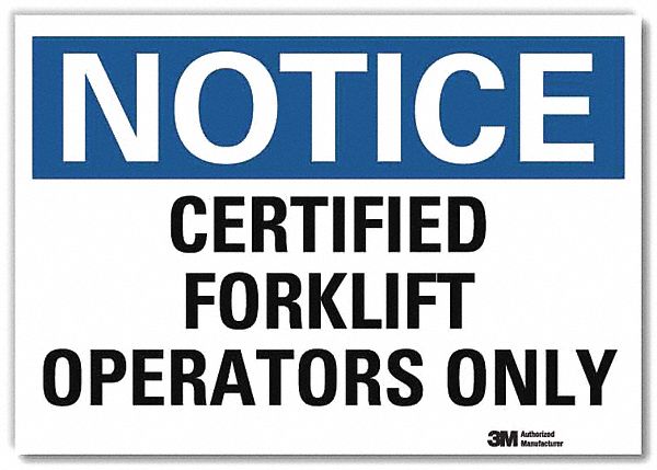 Notice Sign 10 in x 14 in Rflct Sheeting