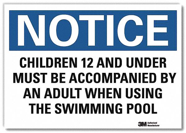 Notice Sign 5 in x 7 in Rflct Sheeting