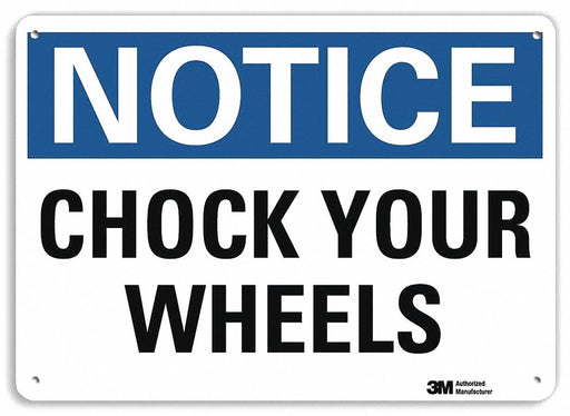 Notice Sign 7 in x 10 in Plastic
