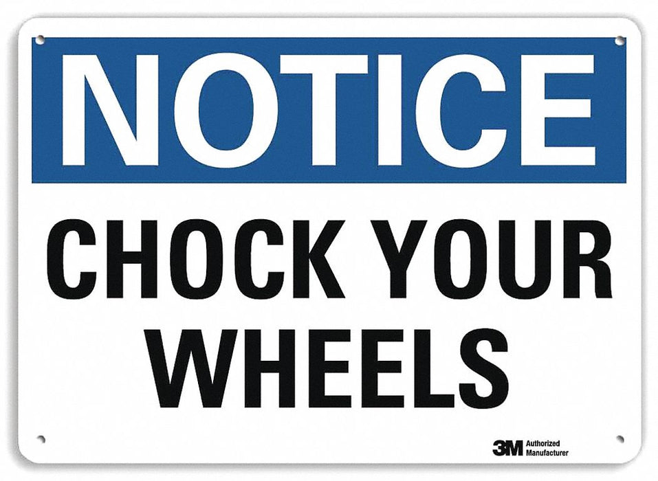 Notice Sign 10 inx14 in Plastic