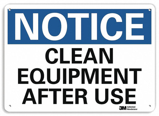 Notice Sign 7 inx10 in Plastic