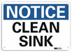 Notice Sign 7 in x 10 in Plastic