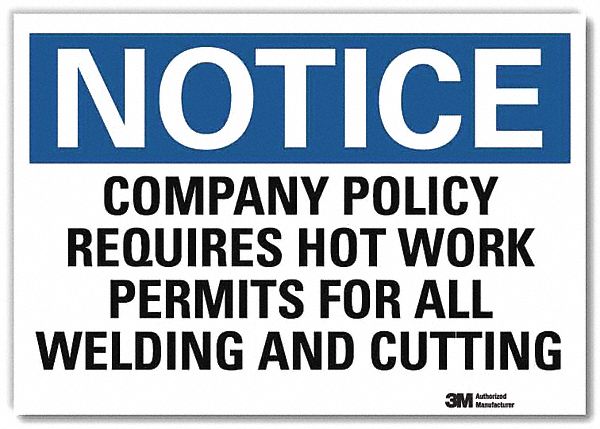 Notice Sign 5 in x 7 in Rflct Sheeting
