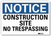 Notice Sign 5 in x 7 in Rflct Sheeting