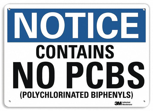Notice Sign 7 in x 10 in Plastic
