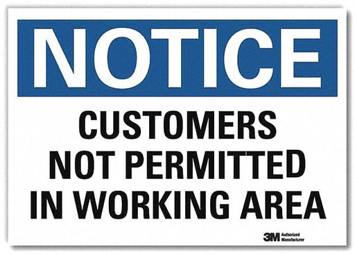 Notice Sign 10inx14in Reflctv Sheeting