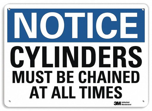 Notice Sign 10 in x 14 in Plastic