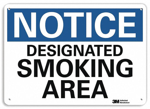 Notice Sign 7 inx10 in Plastic