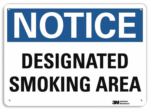 Notice Sign 7 inx10 in Plastic