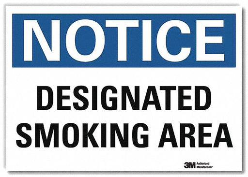 Notice Sign 7 in x 10 in Rflct Sheeting