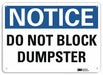 Notice Sign 7 in x 10 in Aluminum