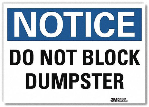 Notice Sign 5inx7in Reflective Sheeting