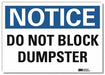 Notice Sign 10x14in Reflective Sheeting