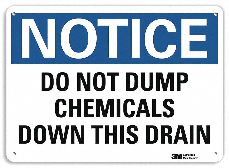 Notice Sign 7 inx10 in Plastic