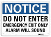 Notice Sign 7 in x 10 in Aluminum