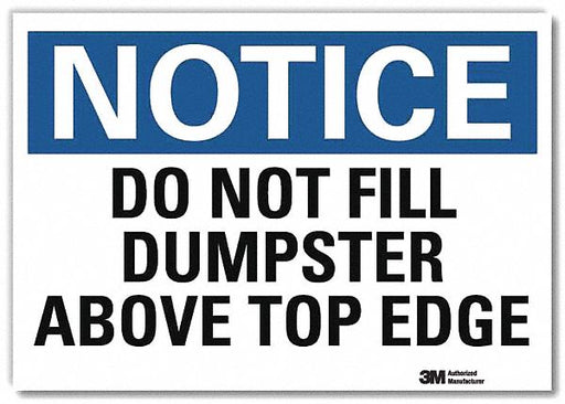Notice Sign 10x14in Reflective Sheeting
