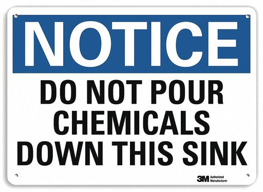 Notice Sign 7 inx10 in Plastic