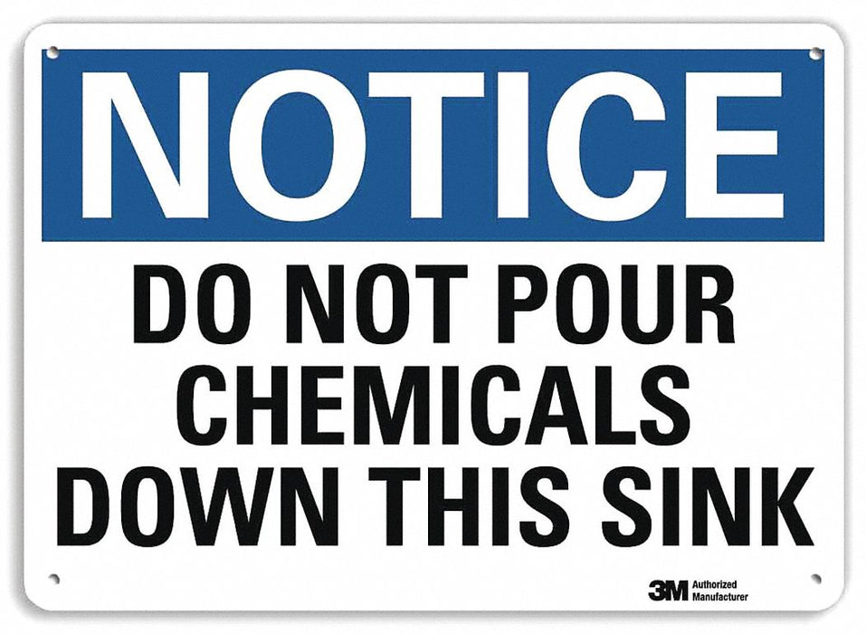 Notice Sign 7 in x 10 in Aluminum