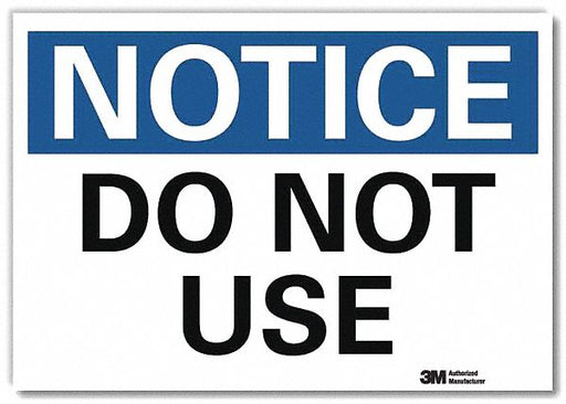 Notice Sign 10 in x 14 in Rflct Sheeting