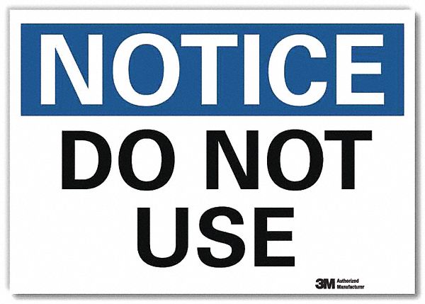 Notice Sign 7 in x 10 in Rflct Sheeting