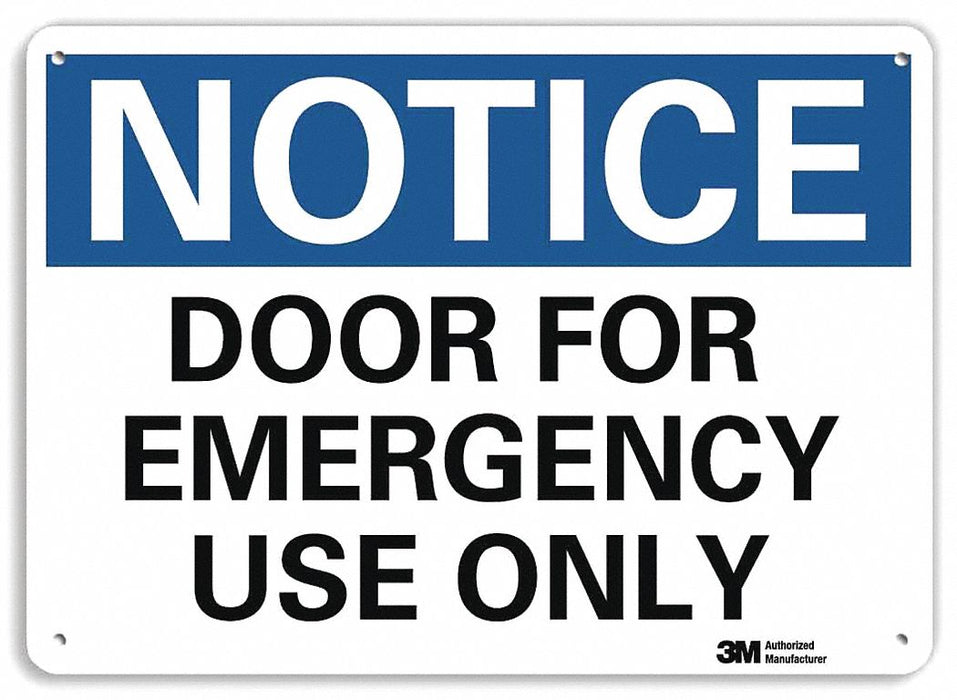 Notice Sign 7 in x 10 in Aluminum