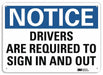 Non-Rflct Loading Unloading Sign 10x14in