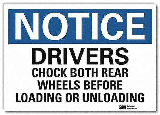 Notice Sign 7 in x 10 in Rflct Sheeting