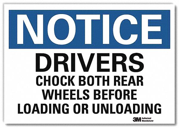 Notice Sign 7 in x 10 in Rflct Sheeting