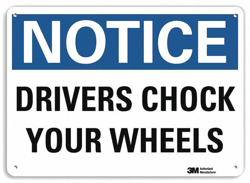 Notice Sign 7 in x 10 in Aluminum