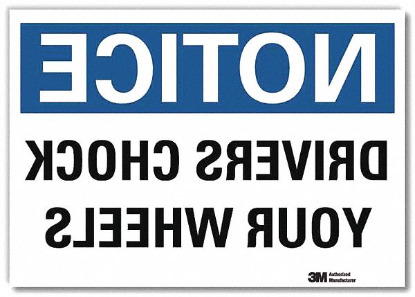 Notice Sign 10inx14in Reflctv Sheeting