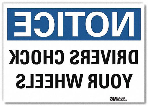 Notice Sign 7 in x 10 in Rflct Sheeting