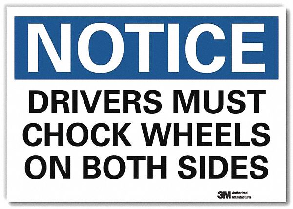 Notice Sign 7 in x 10 in Rflct Sheeting