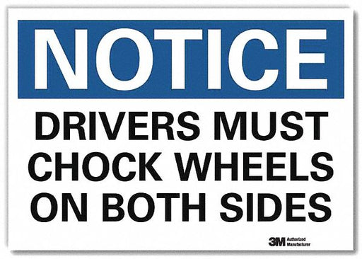Notice Sign 10 in x 14 in Rflct Sheeting