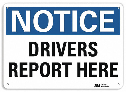 Non-Reflctive Load/Unloading Sign 7x10in