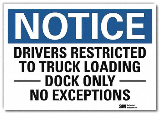 Notice Sign 10 in x 14 in Rflct Sheeting