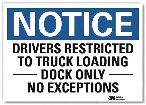 Notice Sign 10 in x 14 in Rflct Sheeting