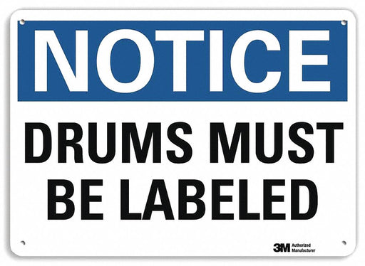 Notice Sign 10 in x 14 in Aluminum