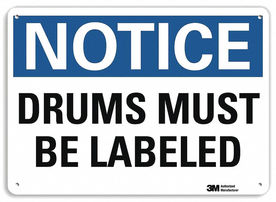 Notice Sign 10 in x 14 in Aluminum