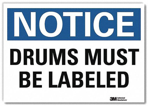 Notice Sign 5 in x 7 in Rflct Sheeting