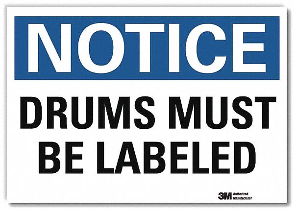 Notice Sign 5 in x 7 in Rflct Sheeting