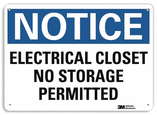 Notice Sign 7 inx10 in Plastic