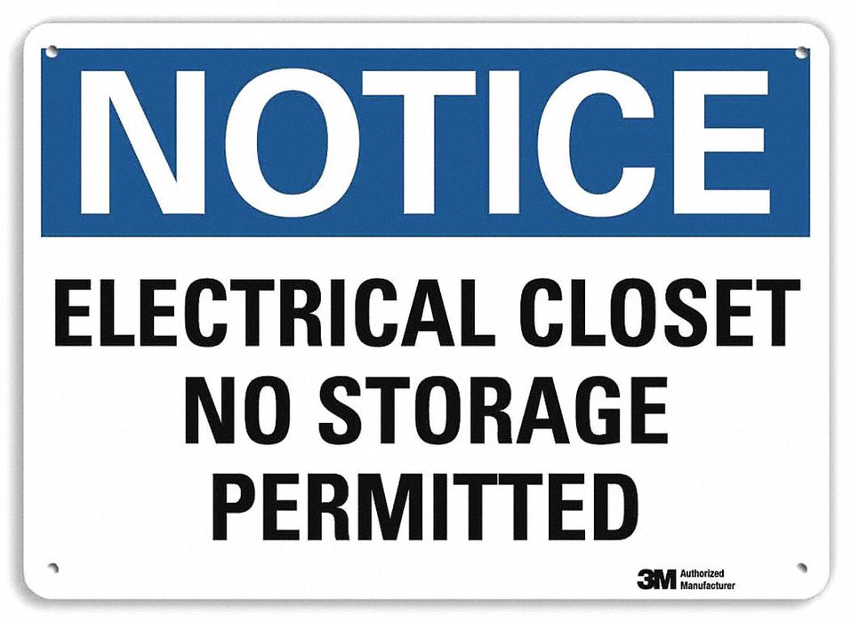 Notice Sign 7 inx10 in Plastic