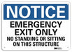 Notice Sign 7 in x 10 in Aluminum
