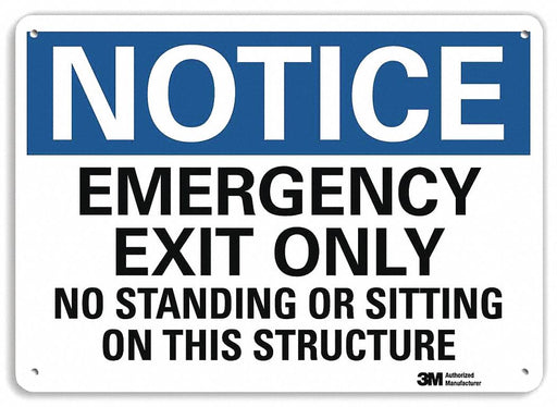 Notice Sign 10 in x 14 in Plastic