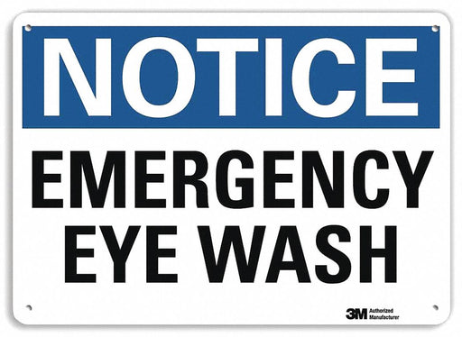 Notice Sign 7 in x 10 in Plastic