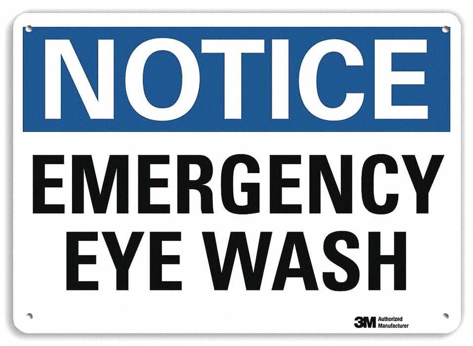Notice Sign 7 in x 10 in Plastic