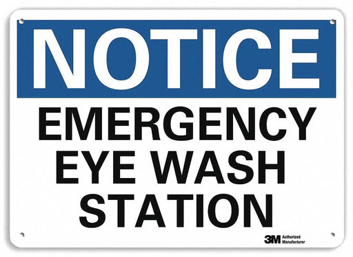 Notice Sign 7 in x 10 in Plastic