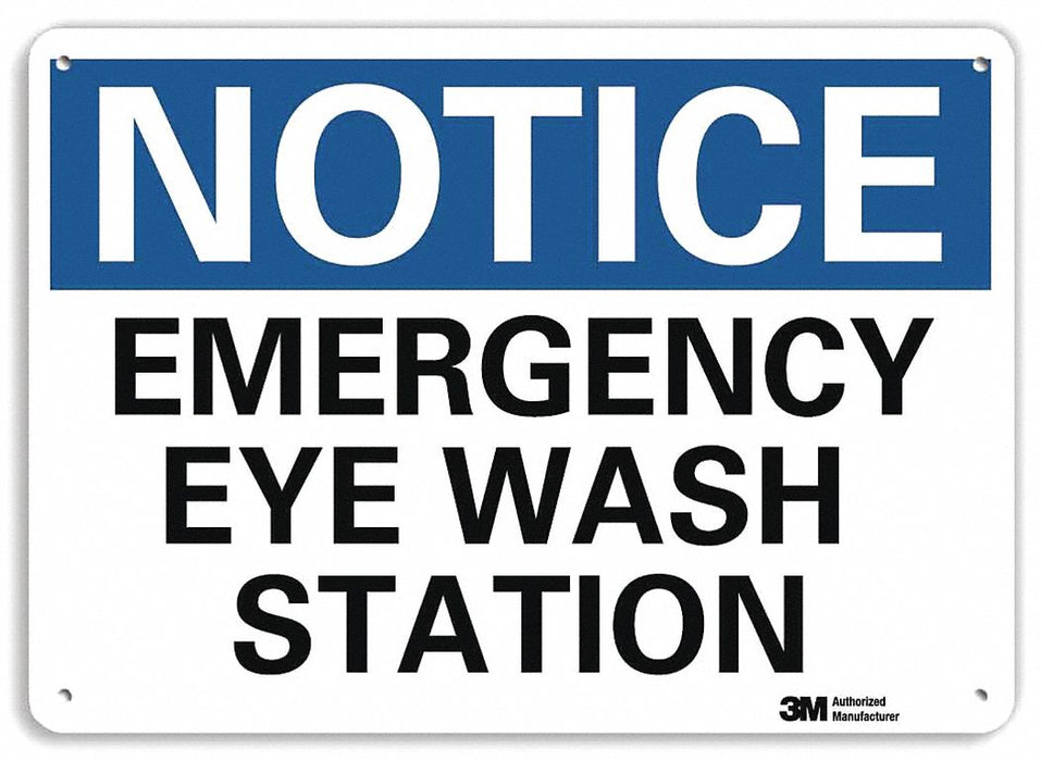 Notice Sign 7 in x 10 in Plastic